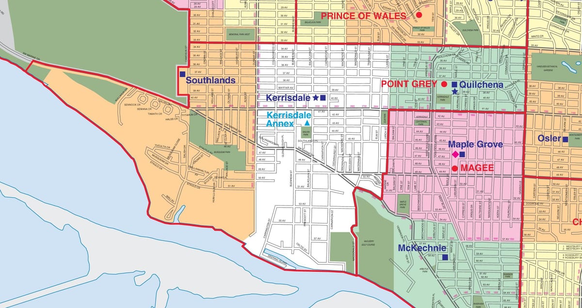 Vancouver zlewni mapie