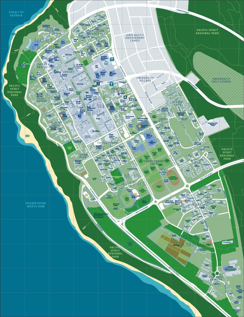Mapa УБК, Vancouver