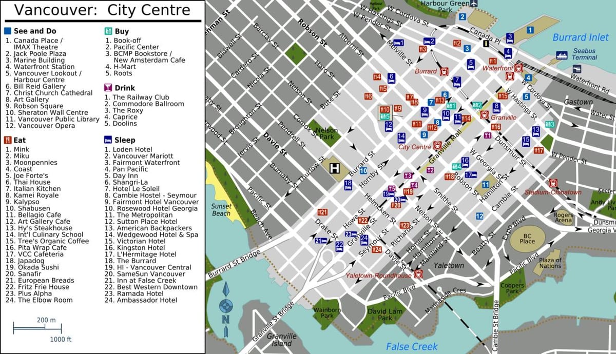 Vancouver Vancouver mapa