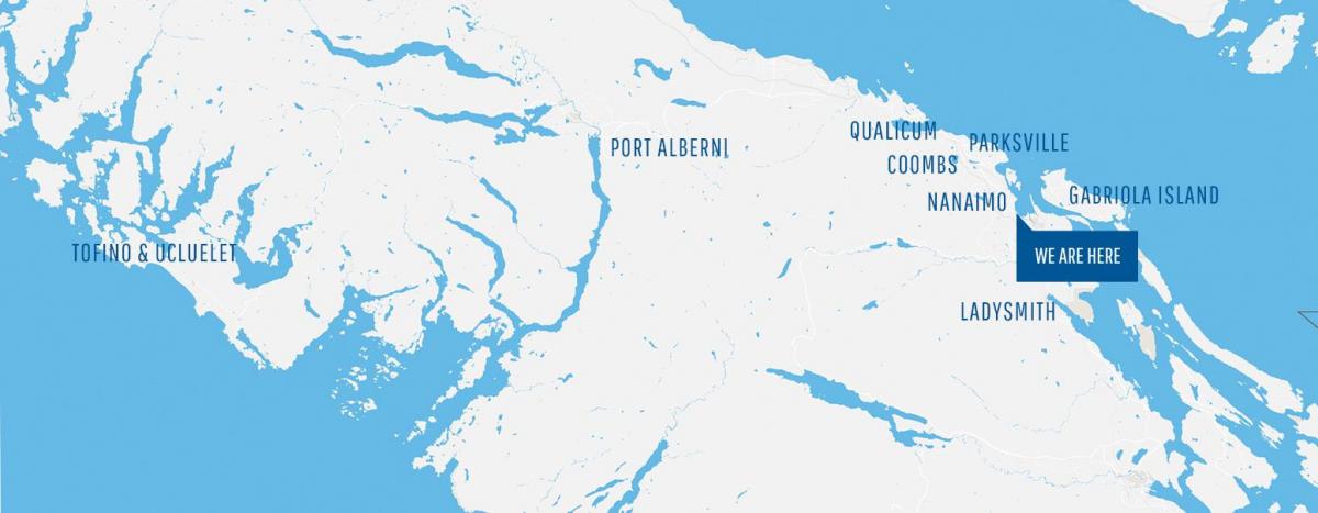 Mapa Coombsa wyspie Vancouver 