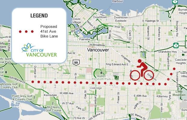 Mapa moja podróż w Vancouver