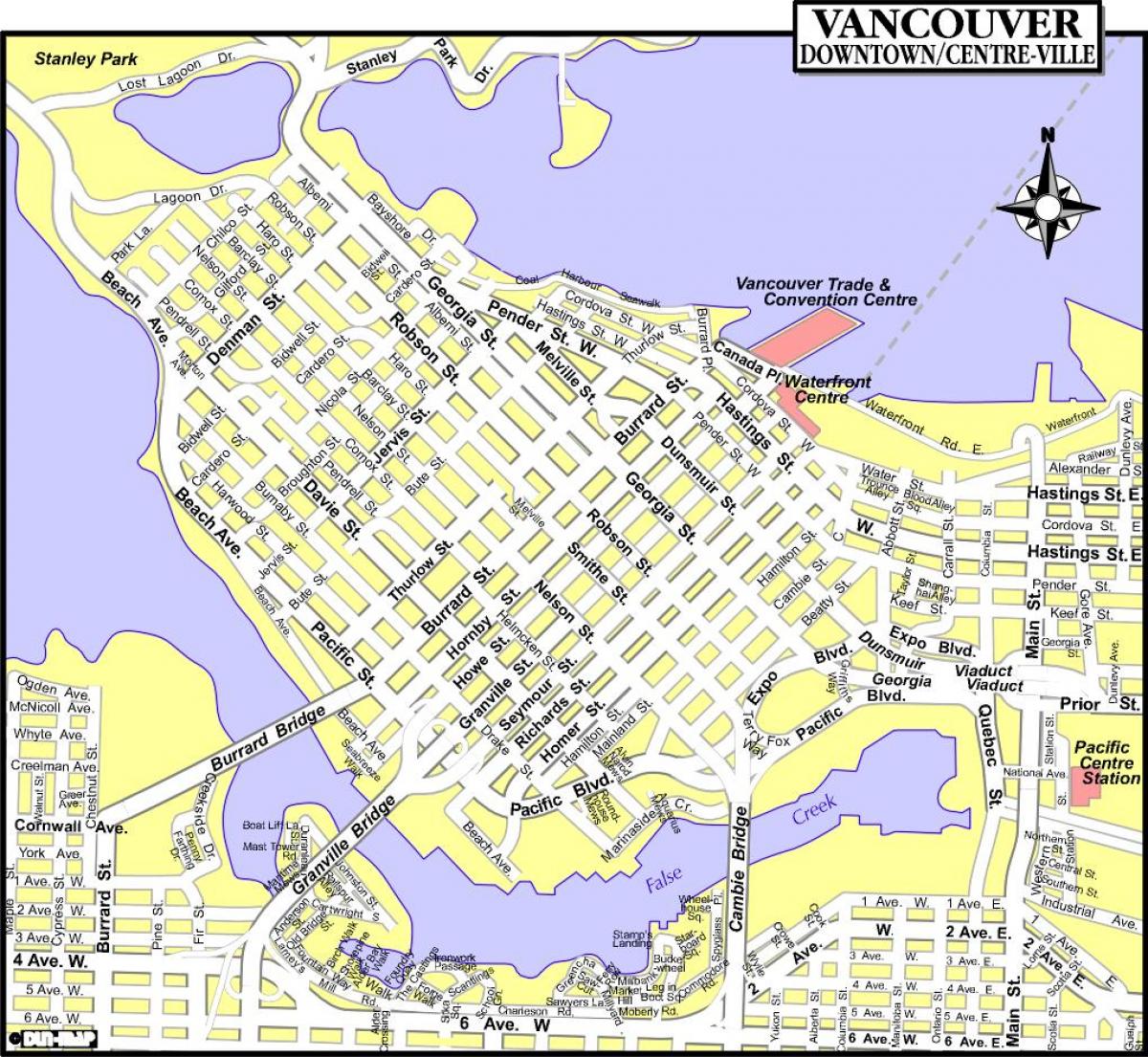 Mapa Vancouver bc