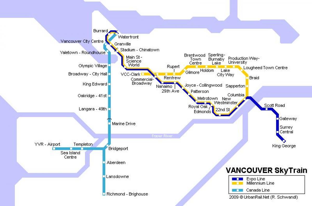 Mapa Metra W Vancouver