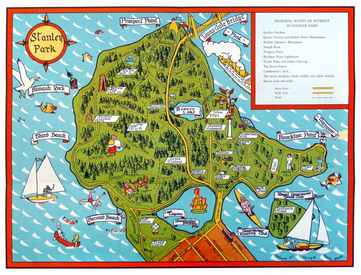Karta Stanley park chodzić