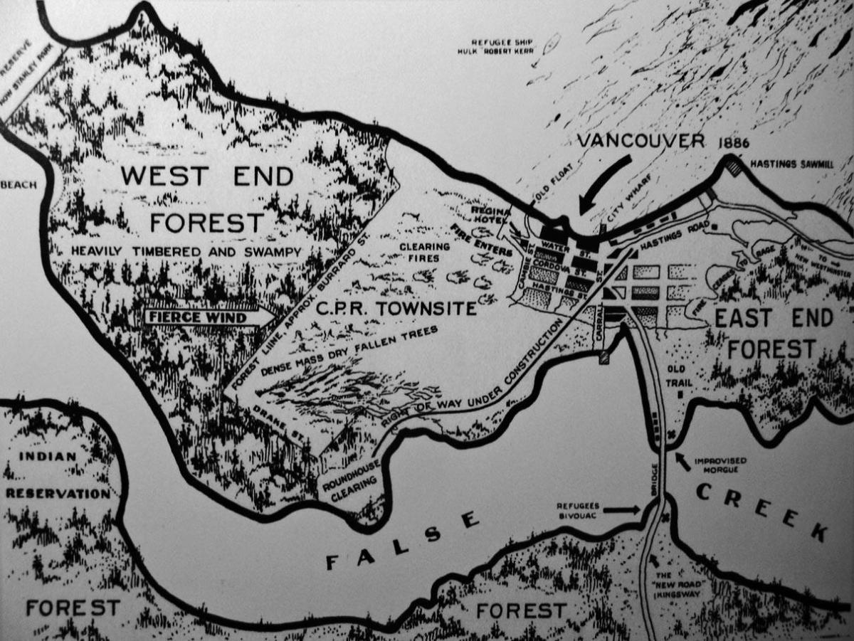 Mapa starego Vancouver