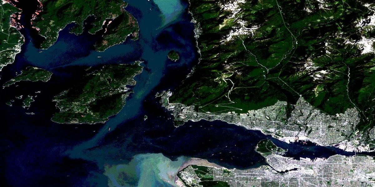Mapa satelitarna Vancouver 