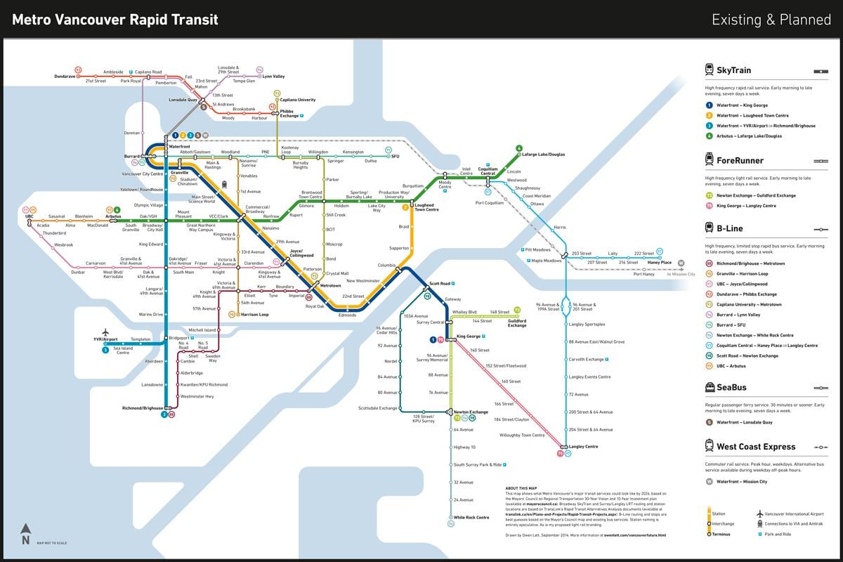 Mapa Vancouver Сибус