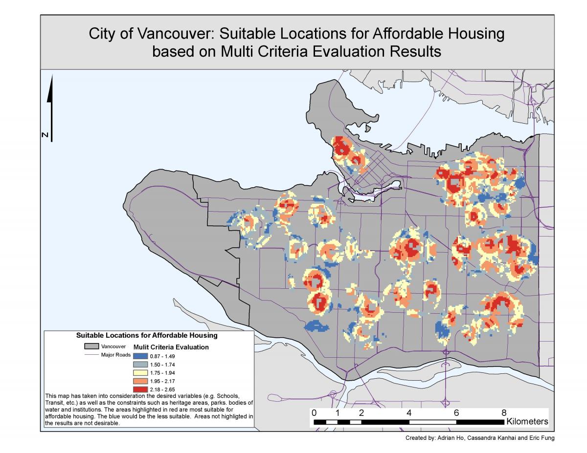 miasto Vancouver GIS mapie