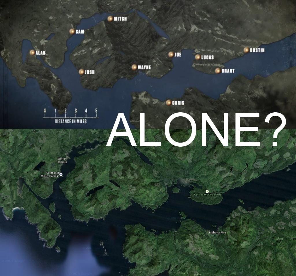 Mapa wyspy Vancouver w pojedynkę