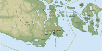 Mapa саанич wyspie Vancouver 