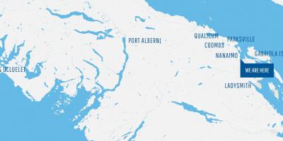 Mapa Coombsa wyspie Vancouver 