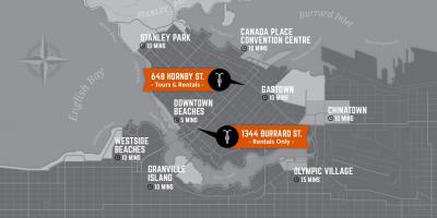 Mapa cyklu i przewodnik wyspy Vancouver 