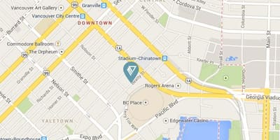Mapę ulic w Vancouver