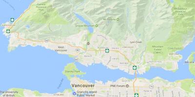 Wyspa Vancouver górach mapie