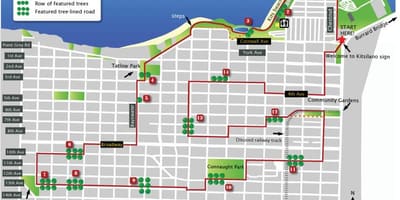 Mapa Китсилано w Vancouver