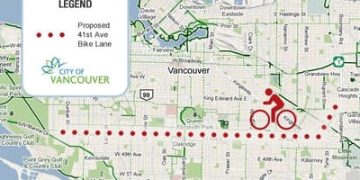 Mapa moja podróż w Vancouver