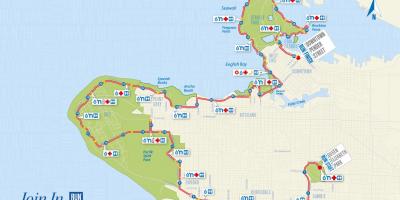 Mapa Vancouver maraton