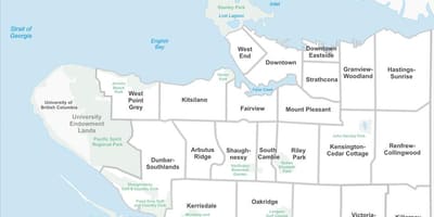 Vancouver prawdziwą mapę 