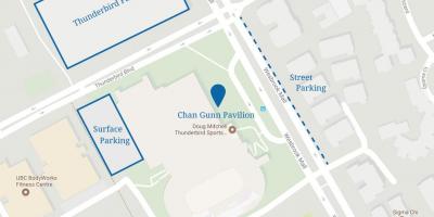 Bezpłatny parking w Vancouver mapie