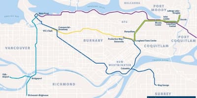 Dworzec mapie Vancouver