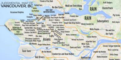 Potępiać mapie Vancouver