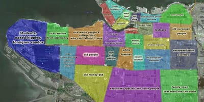 Mapa w Vancouver i okolic