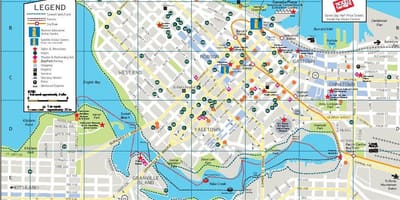 Vancouver Kanada zabytki mapa