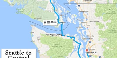 Mapa wyspy Vancouver wycieczkę
