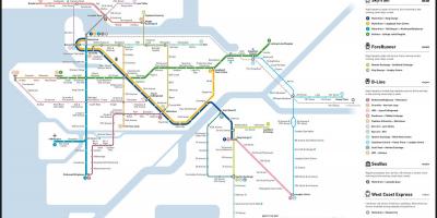 Tranzyt kolei miejskiej mapie