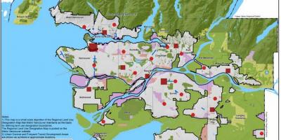Większy Vancouver regional district na mapie