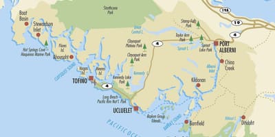 Mapa Vancouver plaże