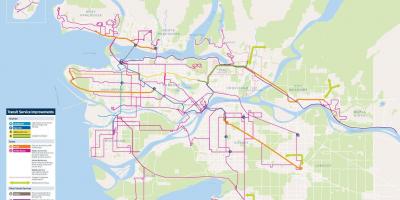 System transportu w Vancouver mapie