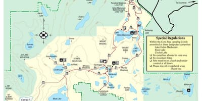 Mapa wyspy Vancouver wojewódzkich parków