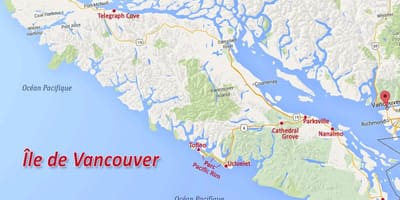 Mapa wyspy Vancouver złoto ubiegać się 