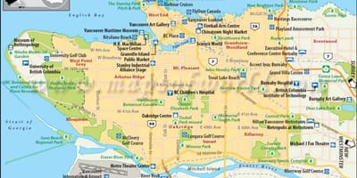 Mapa Vancouver ciekawego