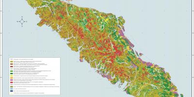 Mapa wyspy Vancouver geologii