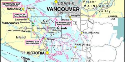 Vancouver wyspa tras promowych na mapie