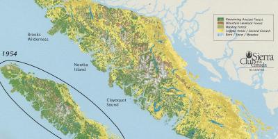 Tropikalna wyspa Vancouver mapa