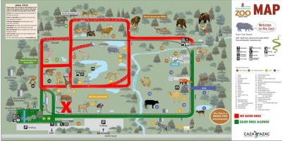 Mapa zoo w Vancouver 